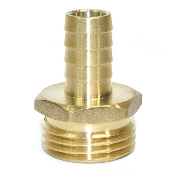 Interstate Pneumatics 3/4 Inch GHT Male x 1/2 Inch Barb Hose Fitting, PK 50 FGM308-50K